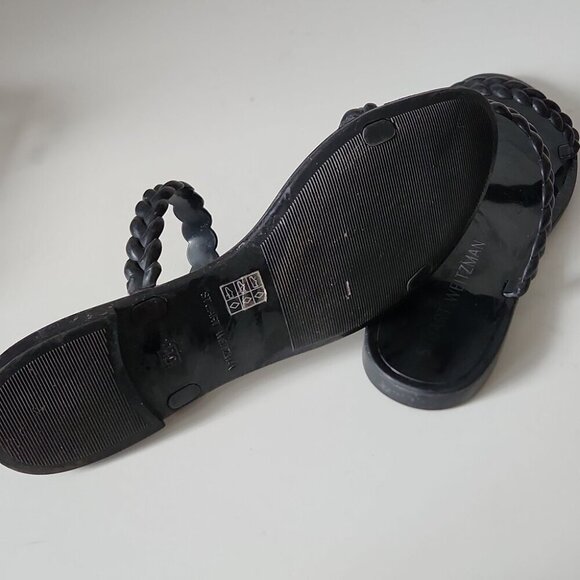 STUART WEITZMAN | BRAIDA SAWYER JELLY SANDALs black Sz 10 - Picture 5 of 5